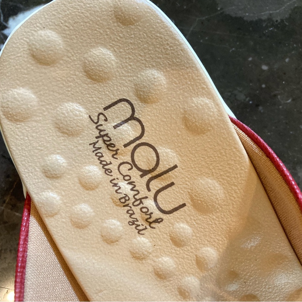 Malu Super Comfort Red Flip Flop Sandals - Picture 10 of 11
